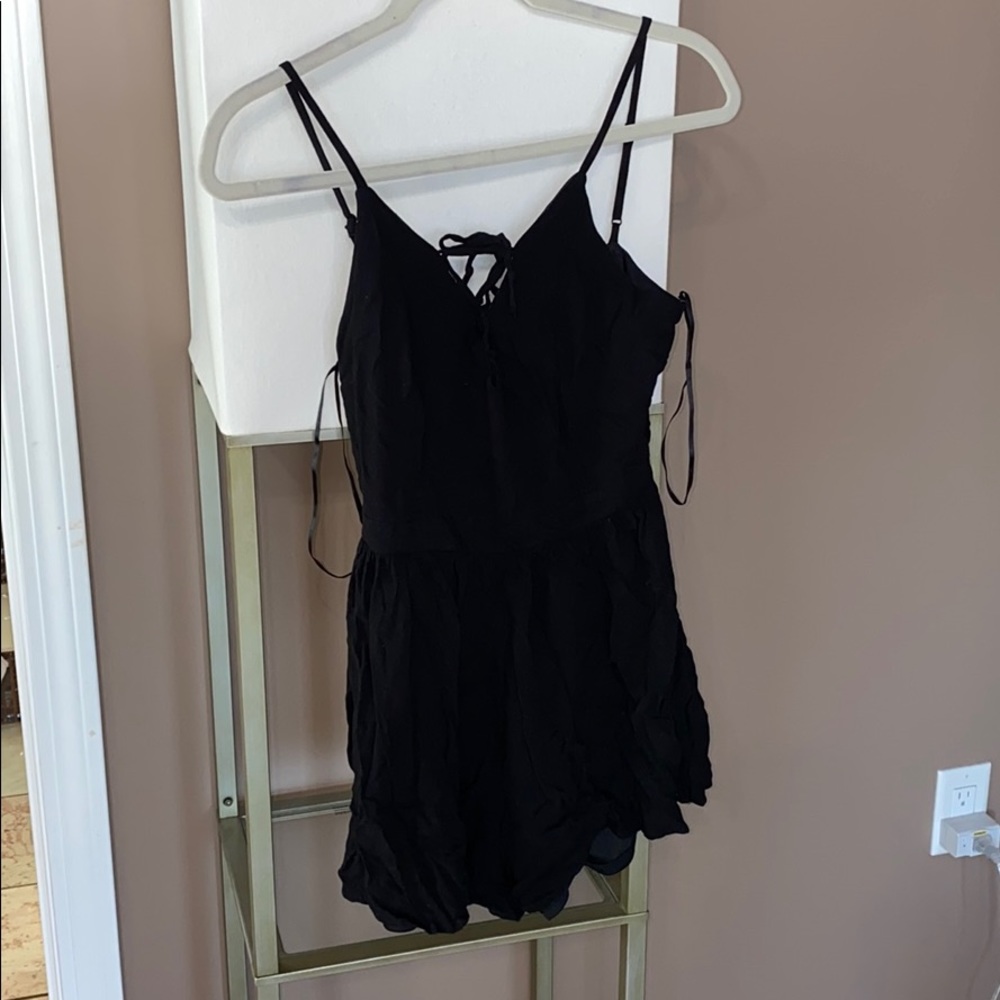 Black fully lined romper